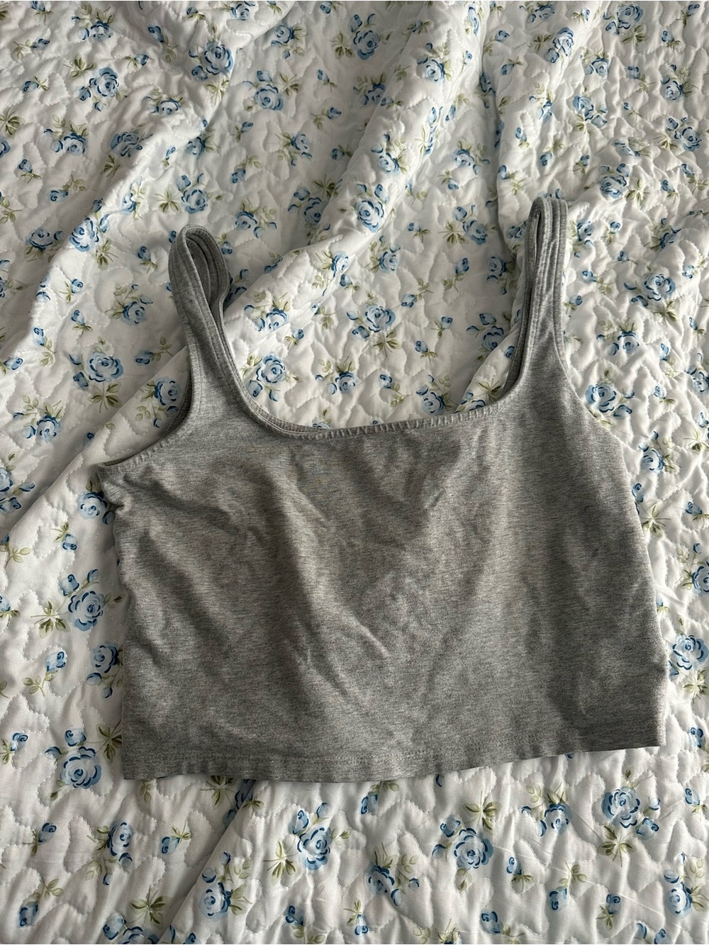 Forever 21 Heather Gray Crop Tank Top